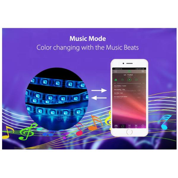 14.4w SMD5050 30lamp/M RGB LED Strip Light 10m Silicone