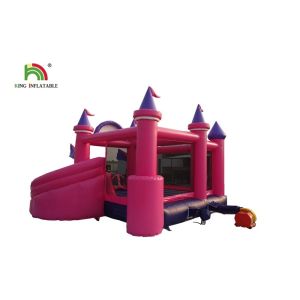 6m Inflatable Jumping Castle Large Multiplay Bouncy With Curve Slide