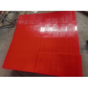 Cheap 610*610mm Polyurethane modules screen panel standard rail type with self-cleaning performance aperture holes can be customized for sale