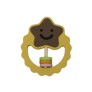 Eco Friendly Soft Baby Rattle Toy With Food Silicone Material