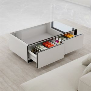 Multifunctional Refrigerator Coffee Table Luxury Touch Screen for Modern Living