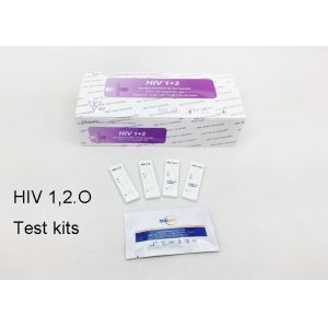 Tri - Line HIV 1,2,O Home Testing Kits Blood Specimen 4mm Cassette Private Test