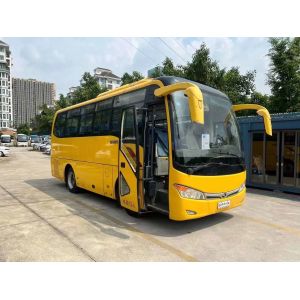 China Used Passenger Bus Yuchai Engine 33 Seats Manual Transmission A/C Sliding Window 2nd Hand Kinglong Bus XMQ6759 on sale