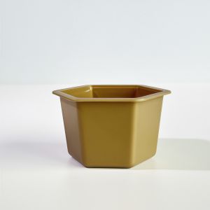 80ml Hexagon PP Disposable Cup with Aluminum Foil Lid