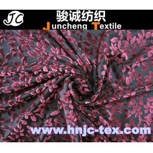 New burnout anti-static polyester flower pattern non-invert fabric women apparel
