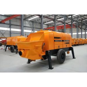 China Trailer Mounted Mini Portable Cement Pump 60m3/H For Concrete Placement Custom on sale