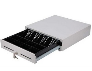 Quality White POS / ECR Manual Cash Drawer , Portable Lockable Cash Box With Slot wholesale