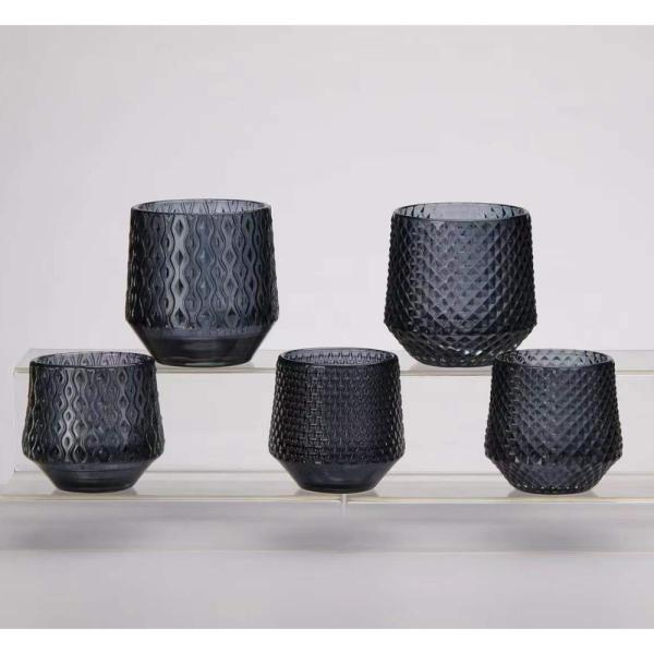 Quality OEM Thick Wall Glass Candle Cup ​Holders For Wedding Shell Shape Soda Lime Glass wholesale
