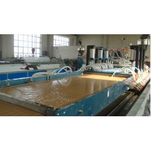 Conical Two Screw Extruder , Wood Plastic Composite / PVC Extruder