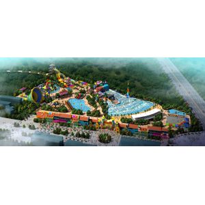 Customized Amusement Water Park Fiberglass Water Slide Aqua Park Design