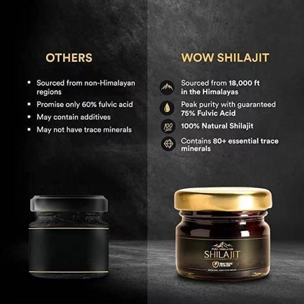 Himalayas India Shilajit Resin with Rich Fulvic Acid Sourced Available in Private Label and Packaging