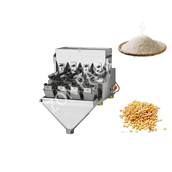 Quality 4 Head Linear Weigher 300g 500g 1000g 2000g Weighing For Rice Bean wholesale