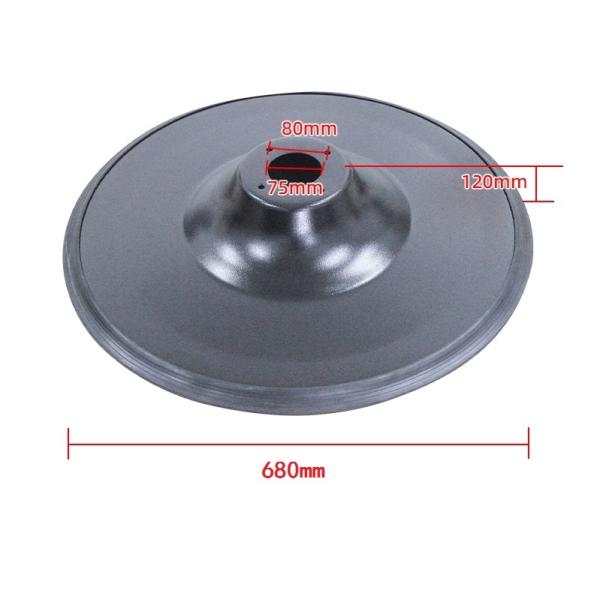 Black Electroplated Color Barber Chair Base With Circular Spray 3.0 Wall Thickness