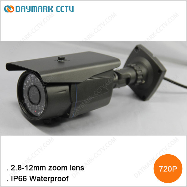720p CMOS Waterproof IP Camera WDR 2.8-12mm Zoom Lens