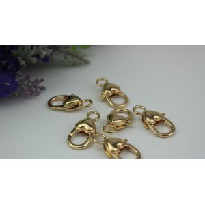 Hanging plating gold not pattern handbag hardware zinc alloy snap clip hook 5 mm