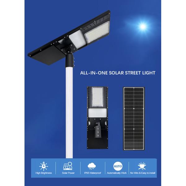 100w 120w 150w Aluminumall In One Led Solar Street Light Self Cleaning