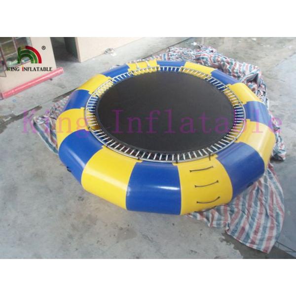 5m Diameter 0.9mm PVC Tarpaulin Bouncer Trampoline Inflatable Water Toy For Water Park