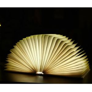 PU Cover 360 Degree Adjustable Rechargable Book Shape Light For Gift