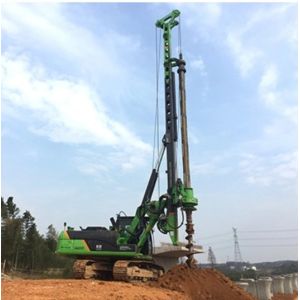 20m Kr60c Rotary Hydraulic Drilling Rig With Cat Chassis Pile Foundation