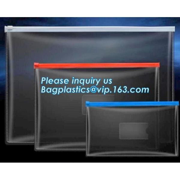 Quality Reclosable PE PVC plastic slider zipper storage bags, multi color plastic slider zipper clear pvc pencil bag, pvc zipper wholesale