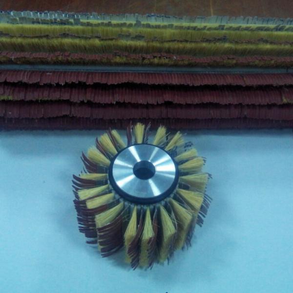 Fiber Bristle Nylon Roller Brush 160MM OD With 120 Grit Sanding Paper