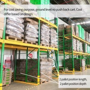 1-2 Pallets Width Corrosion Protection Roll Back Pallet Racks For Warehouse