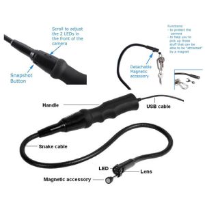 88cm IP68 Waterproof USB 1.1 Pipe Inspection Tool Camera with 4 White Led