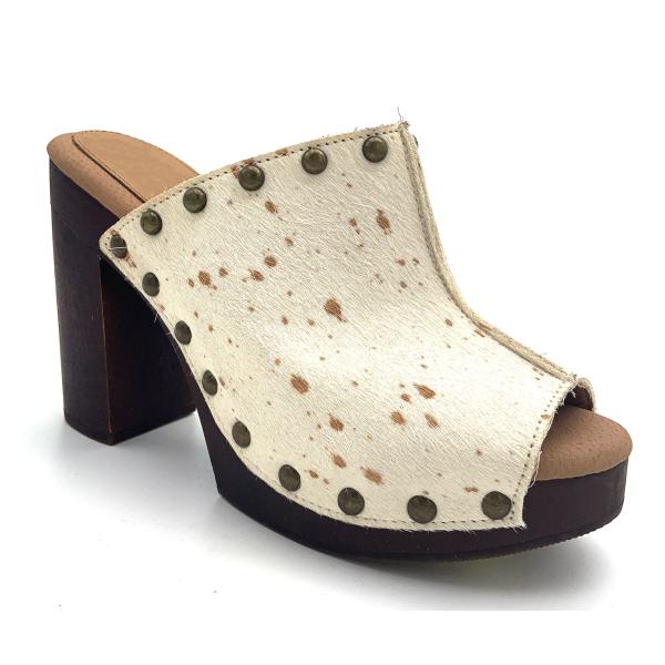 Quality Solid Pattern Stiletto Mules Closed Toe With High Heel 3 Inch 4.5 Inch wholesale