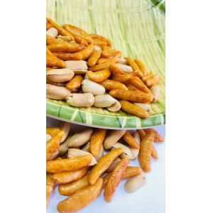 Plain Persimmon Japanese Chilli Rice Crackers Crunchy Texture