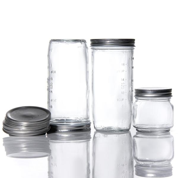 Quality Cheap Price Round 180Ml 280Ml 380Ml 500Ml  Food Package Glass Mason Jars With Screw Top Lid wholesale