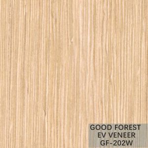Artificial Wood Veneer Pearl Oak With Vertical Grain And White Color Popular