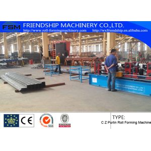 Automatic PLC Control System C Z Purlin Roll Forming Machine For Roofing Sheet