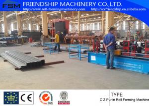 Automatic PLC Control System C Z Purlin Roll Forming Machine For Roofing Sheet