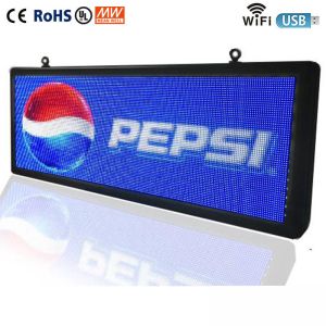 3D Effects Scrolling Message LED Window Display Signs 5mm Pixel Pitch Wireless