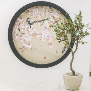 Airport PE 120cm Artificial Pomegranate Tree Environment Friendly