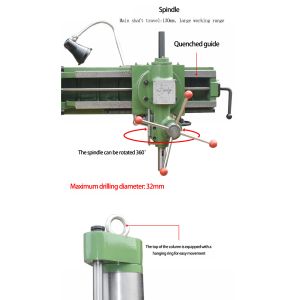Universal radial drilling machine Z3732D Maximum Drilling Diameter 32mm Radial