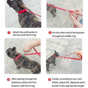 Pet Dog Leash Nylon Multifunctional Outdoor Running Double-Headed Rope Custom