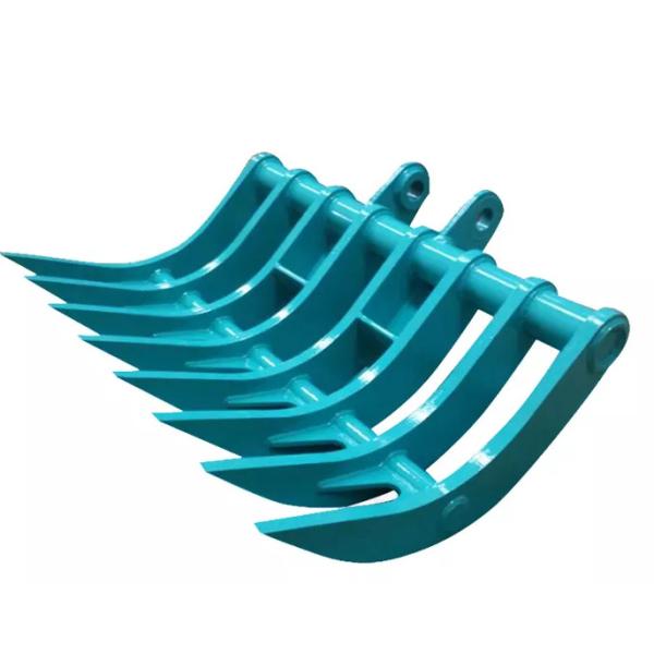 6 10 20 Ton Mini Excavator Leaf Rake Bucket Root Rake Grabber For Ex200 ZX210