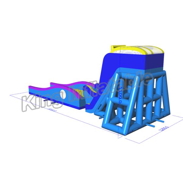 Crazing Fun Inflatable Fly Water Slide For Adults Blue And Yellow Color