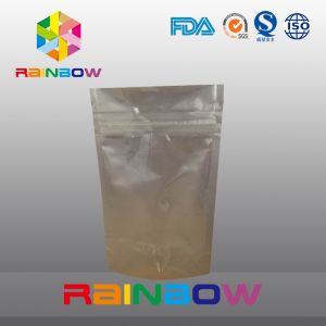 Front transparent display back foil pouch for nuts and beans packaging