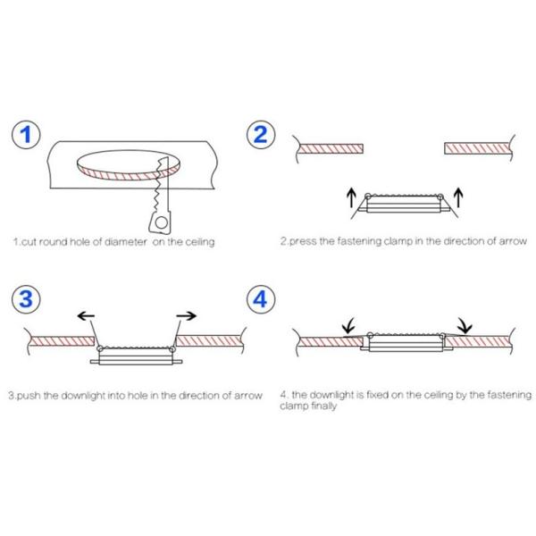 Small Round LED Panel Lights 4W Downlight Led With FCC/CE/ROHS Certificate