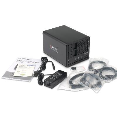 Quality ORICO 9528RUSI3-BK Aluminum Super speed 2 Bay Hard Disk Drive Case to 3.5inch SATA HDD RAID Enclosur wholesale