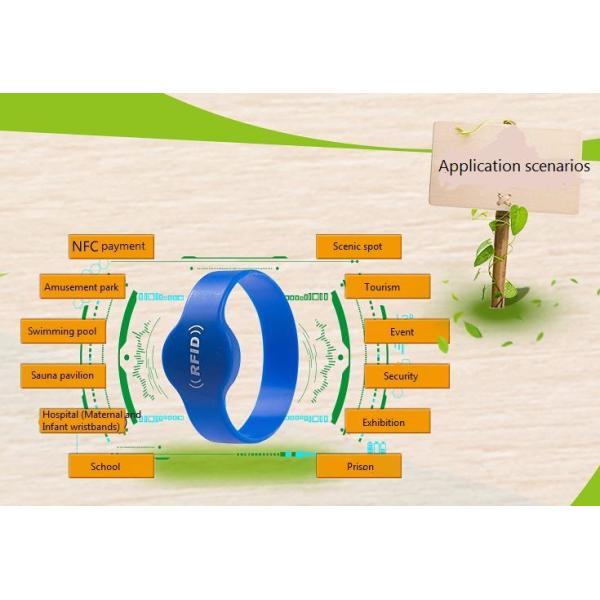 RFID Silkscreen Printing Custom Made Silicone Wristbands