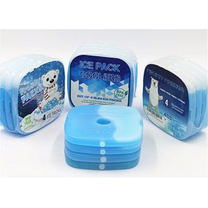 Custom Blue Hard Plastic Ice Packs For Food 12.2 * 12.2 * 1.2cm