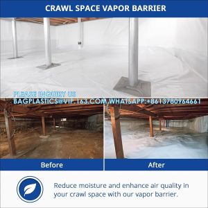 Crawl Space Vapor Barrier - 10 Mil (10' X 50'), Thick Plastic Sheeting, Drop