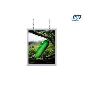Ultra Slim Chain Hanging LED Snap Frame Light Box Rectange Shape Environmental
