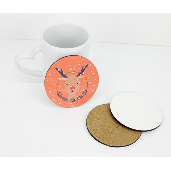 Sublimation 4mm or 6mm Hardboard Drink Coasters - 3.75" Round