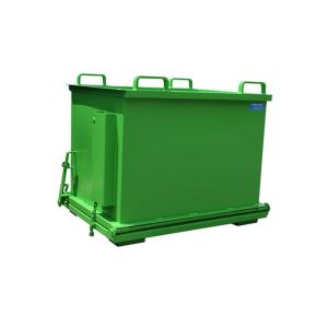 Customized Self Dumping Steel Hopper Waste Bin For Garbage Disposal And Fork