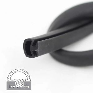 Excellent Ozone Resistance Black EPDM D Seal For Sealing And Gasketing