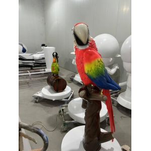 Chef, waiter, parrot sculpture themed restaurant IP doll store FRP custom